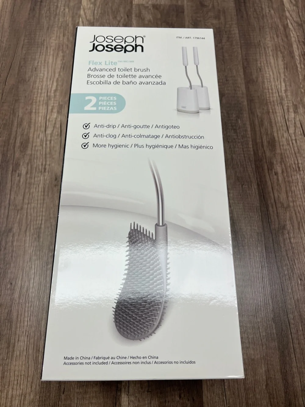 Joseph Joseph Flex Lite Advanced Toilet Brush Set - White